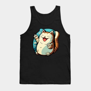 Happy cat #cat #kitty Tank Top